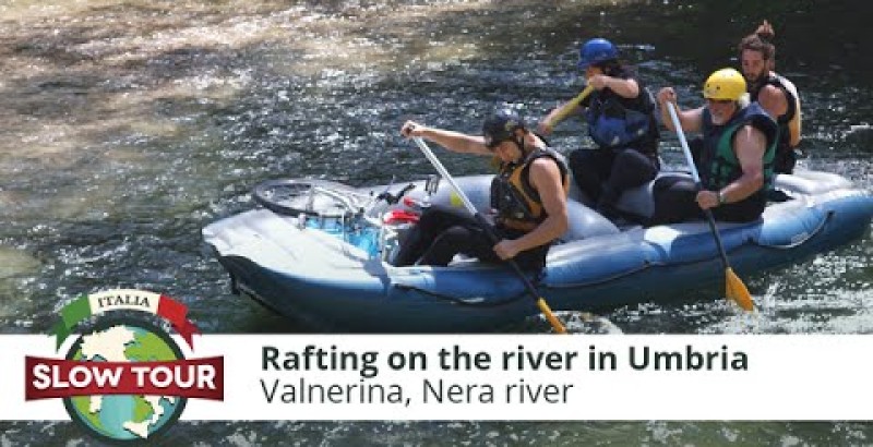 Rafting on the river in Umbria