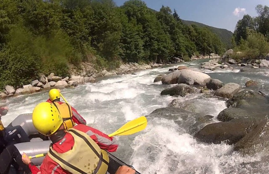 Rafting in Piedmont region on Stura di Demonte river