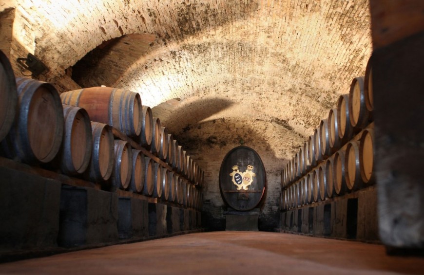 The excellence of wine in the ancient manor of San Gimignano