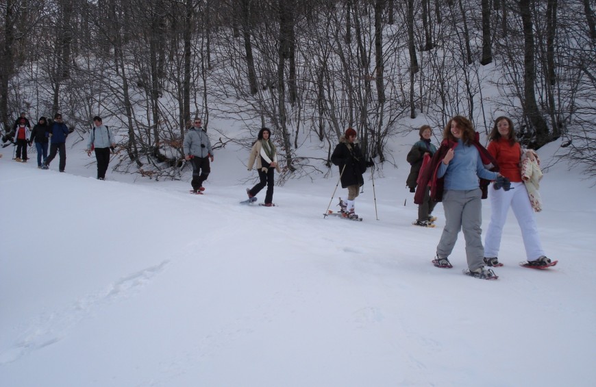 Snowshoes on Terminillo