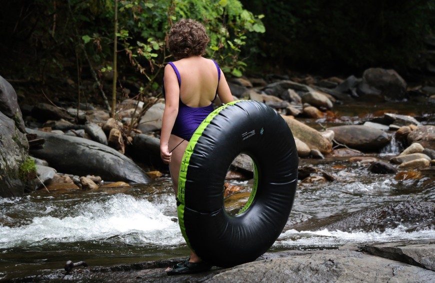 Tubing along the Serchio River