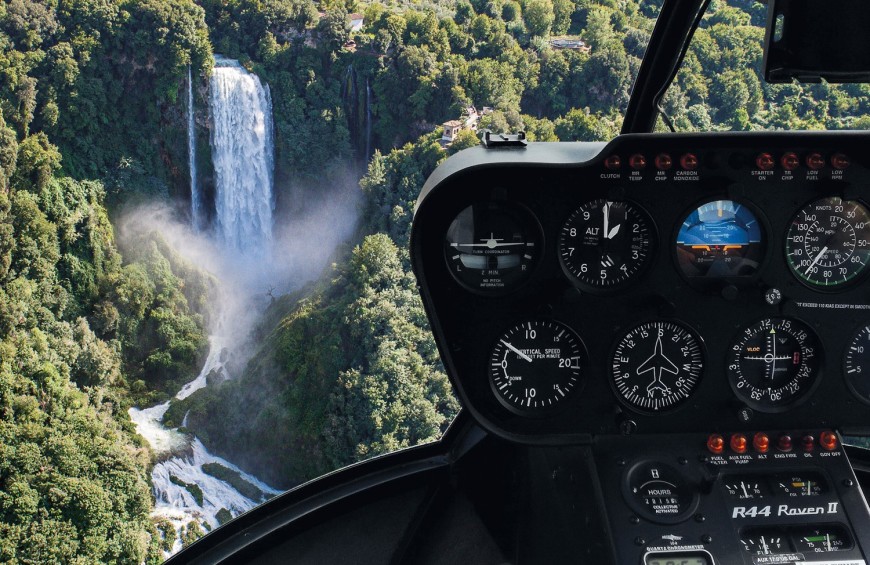 Helicopter flight of Marmore Falls